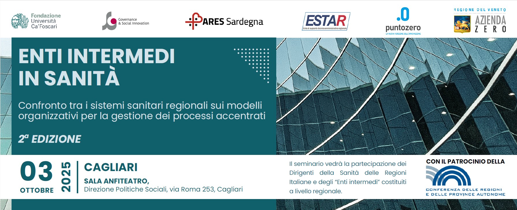 A Cagliari la 2 edizione del seminario sugli Enti Intermedi in Sanità